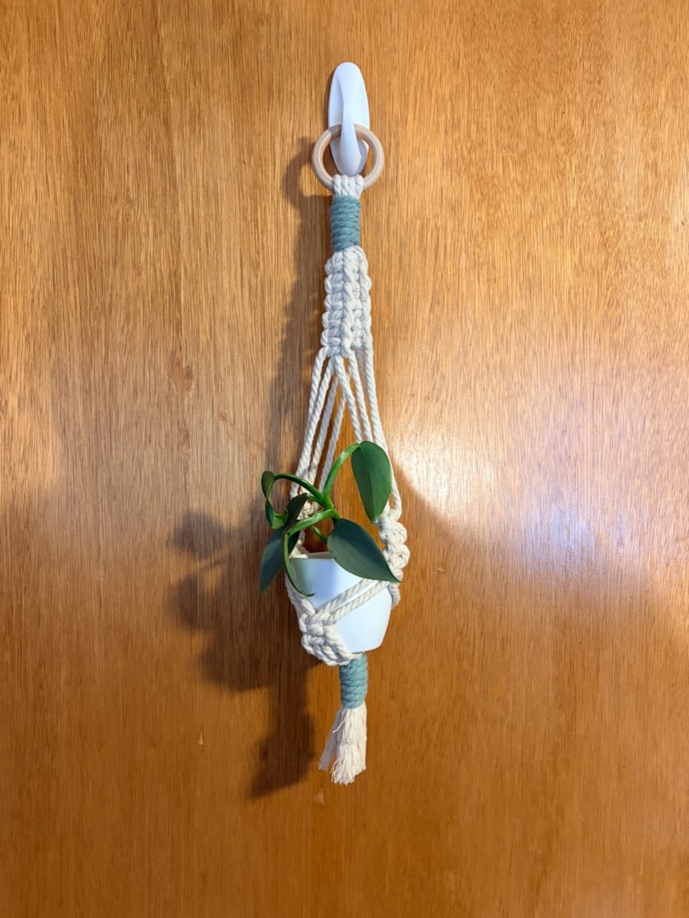 Handmade Small Macrame Plant Hanger. PLANT AND POT NOT INCLUDED.
